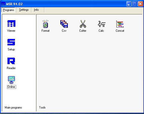 Software del registrador de temperatura.