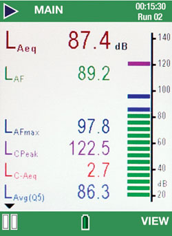 Software del kit de medición de ruido CR-800 para recuperar los datos guardados.