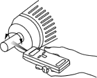 Medición óptica en una onda por medio del tacómetro de mano PCE-155.