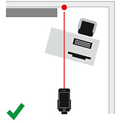 Boceto de aplicación del telémetro láser para iPhone