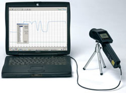 Uso del medidor láser de temperatura LS-Plus con el software y el PC.