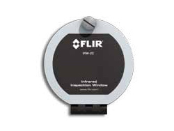 Visión de una ventana de inspección IR FLIR Serie IRW cerrada