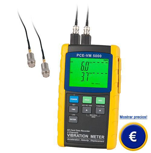 Ms informacin acerca del vibrmetro con 4 canales PCE-VM 5000