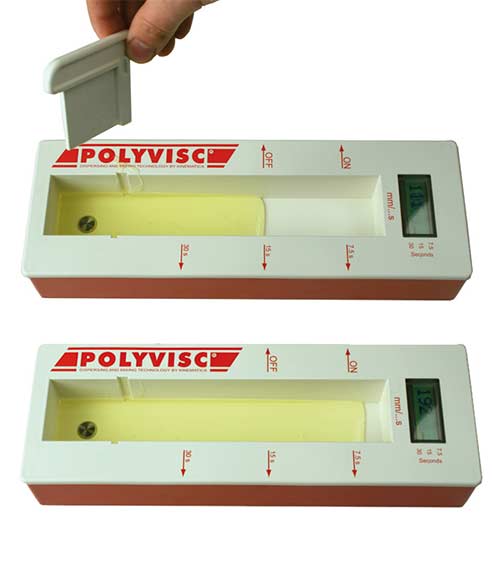 Viscosmetro para fluidos durante una aplicacin