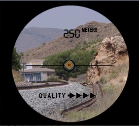 Con este visor de distancia PCE-LRF 600 es posible determinar la distancia hasta 600 m.